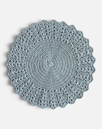 Okrągła serwetka handmade ze sznurka bawełnianego, Malowane Nitki