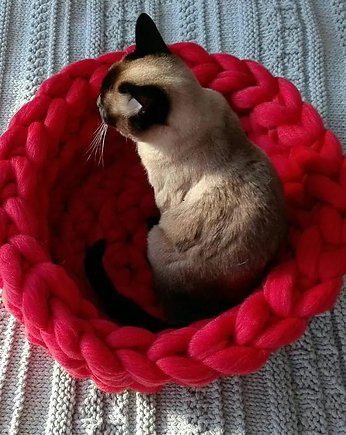 Legowisko dla kota, łóżko dla kota, meble dla kota, kocyk dla kota, Złośliwy Lis