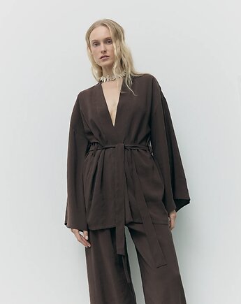 Kimono Pekin choclate modal, Patchouli