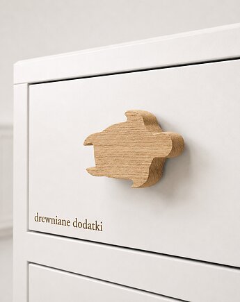 Drewniane gałki do mebli, z drewna, MORSKIE, żółw morski, Drewniane dodatki
