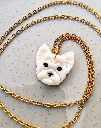 Naszyjnik West Highland White Terrier, amulet z ulubionym pupilem, Dary Rusałki