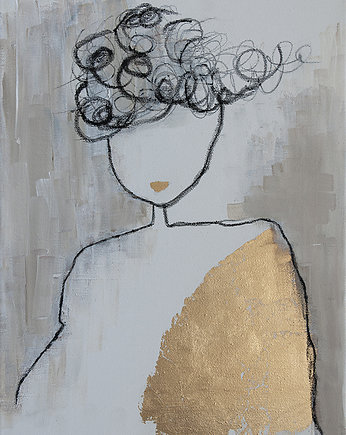 ORYGINAŁ. Obraz na płótnie - ONA 1, 40x30 cm, Gosia Sendlewska