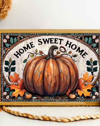 PLAKAT home sweet home dekoracja dynia jesienna, black dot studio