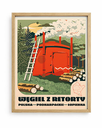 Plakat Węgiel z retorty, Ewelina Gąska