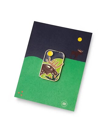 Łoś Pin ręcznie malowany Kabak, KABAK