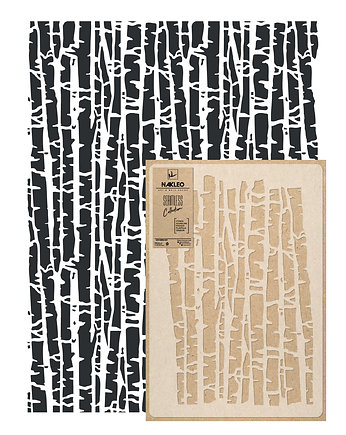 Powtarzalny szablon malarski /BIRCH, Szablony Nakleo
