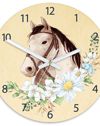 Zegar dziecięcy Koń biały  30cm, ModernClock