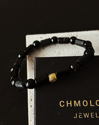 Bransoletka męska Onyks i Turmalin, Chmolowska Jewellery