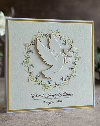 Kartka na chrzest w ozdobnej kopercie, 72c, Anna Art and Crafts