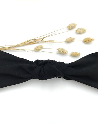 Opaska knot dresówka Black, wu handmade
