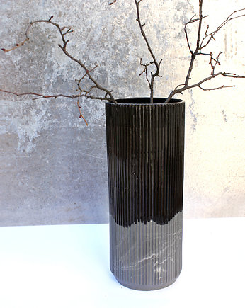 wazon ceramiczny czarno-szary- średni, Pracownia Unikatu