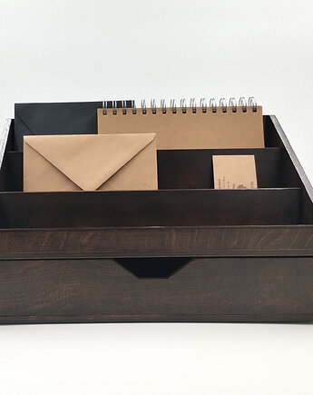 Gabinetowy organizer na biurko - wenge, Silva Drewniane Dekoracje