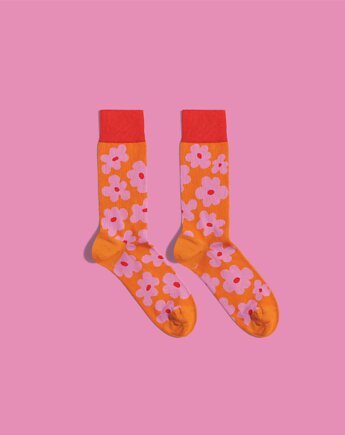 Skarpetki  Pink Flowers, Banana Socks
