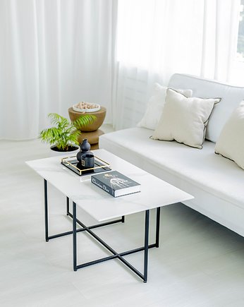 Etta- Prostokątny stolik kawowy, ława kawowa, stolik kawowy, pokój, salon, Papierowka Simple form of furniture