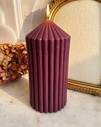Świeca ekologiczna sojowa dekoracyjna "Burgundy Touch" 140x70mm, Coccola JEWELLERY