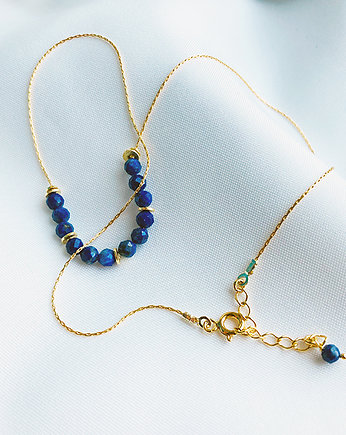 Naszyjnik LAPIS LAZULI  , granatowe kamienie, Anemon Atelier