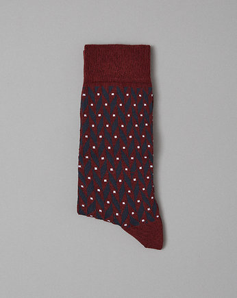 Skarpety męskie diamond bordo 44-46, BORGIO