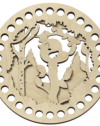 Baza do Koszyka Szydełkowania 15cm Ażurowa ze Sklejki Spód Torebki Koszyka, smxdsgn