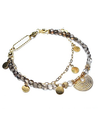 Kwarc dymny ombre vol. 5  /16.07.25/  - bransoletka - Szlachetna kolekcja, KiKa pracownia