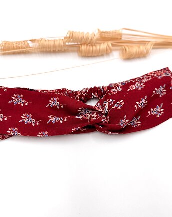 Opaska przeplatana Bordo, wu handmade