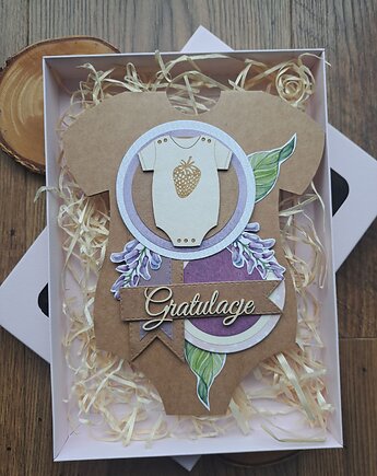 Kartka z okazji narodzin córeczki (w pudełku), Kartkodzielo