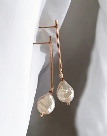 Perły : długie kolczyki : wyjątkowy prezent PREMIUM, kaktusia