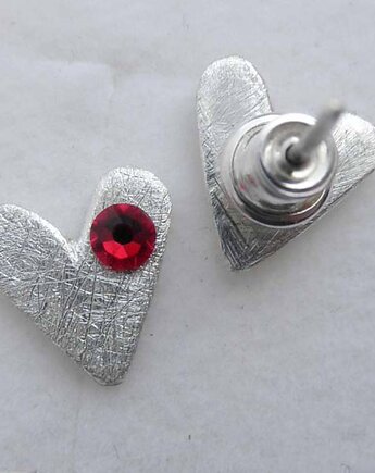 Kolczyki srebrne Serduszko