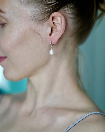 Srebrne kolczyki COCO z perłami, ZY.JEWELLERY