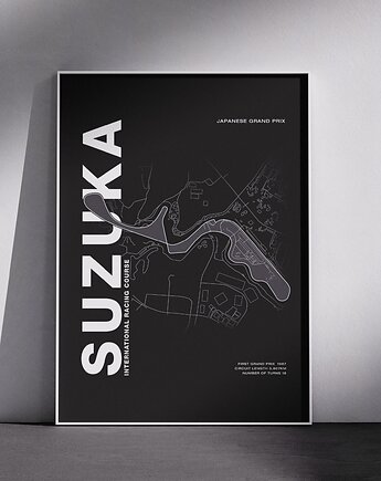 Plakat Tory wyścigowe - Suzuka, Peszkowski Graphic