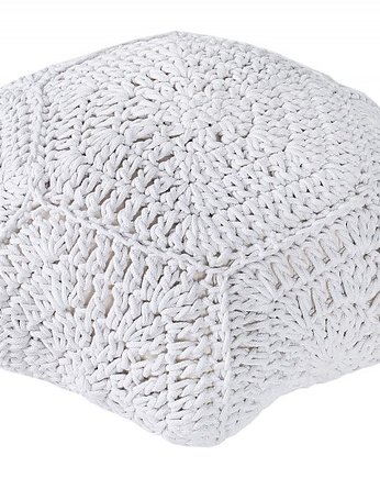 Pufa Cosy Octan knitted biała 70cm dziergana, Home Design