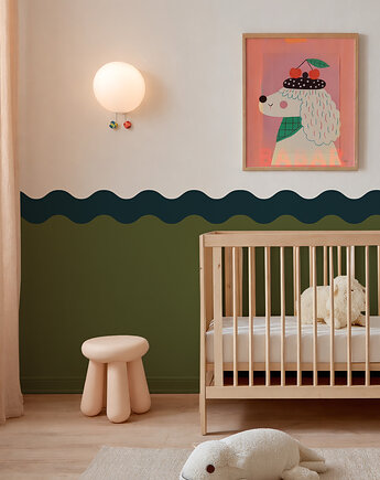Wainscoting Double Wave Dark - samoprzylepny dekoracyjny panel ścienny, wallcolors