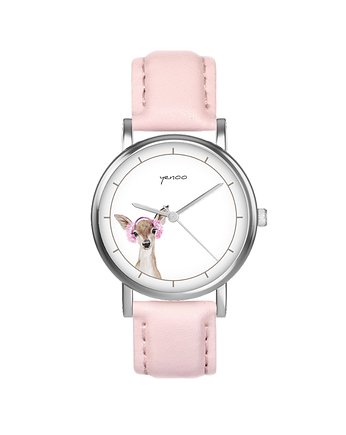 Zegarek  mały - Sarenka - skórzany, pudrowy róż, yenoo