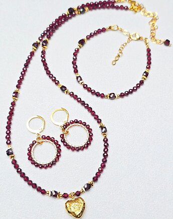 Komplet  Burgund z Serduszkiem, ILEA