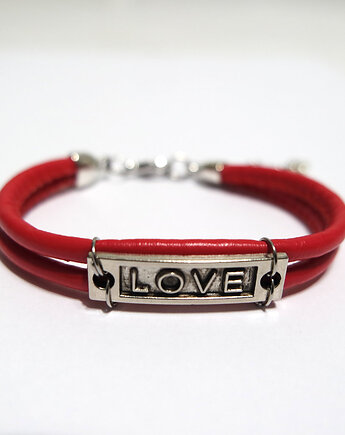 Bransoletka - Love - rzemienie, ekoskóra, unisex, yenoo
