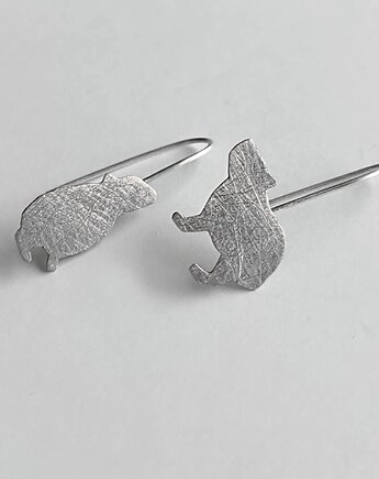 Kolczyki srebrne Kapibara , Katarzyna Kaminska ART