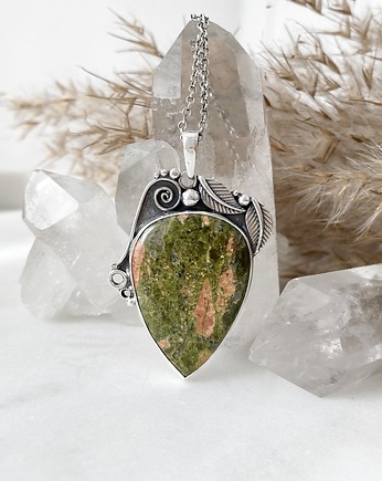 Magiczny Las - srebrny wisior z unakitem, Marisella