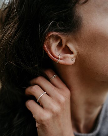 Srebrna nausznica Drobinka, MaMjewellery