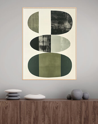 Geometria natury - Plakat, druk - Minimalizm, Boho, Loft #2, Black Sapphire Art