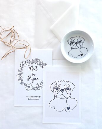 Talerzyk na biżuterię  z pieskiem, Mint In Paper