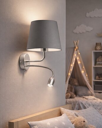 Regulowany 2-punktowy kinkiet do pokoju dziecięcego IMPERIA KIDS z panelem LED, LYSNE