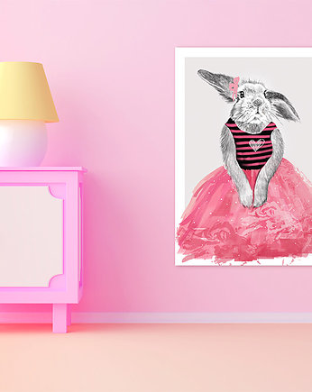 OBRAZ NA PŁÓTNIE - 80x100cm Zajączek, NOWdeco