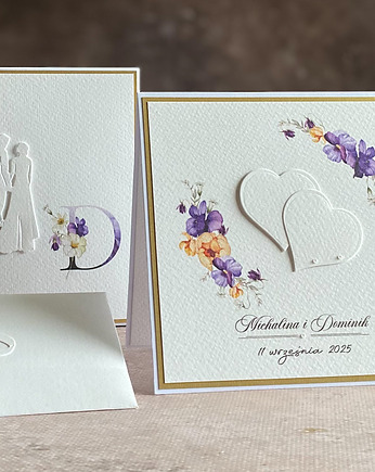 Elegancka pamiątka ślubna z inicjałami Pary Młodej, WA 63C, Anna Art and Crafts