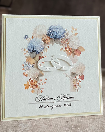 Kartka ślubna w ozdobnej kopercie, WP56c, Anna Art and Crafts