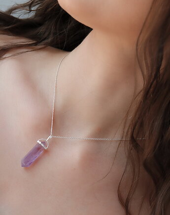 Naszyjnik ametyst srebro 925 pozłacane, Coccola JEWELLERY