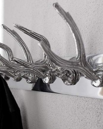 Wieszak ścienny Jeleń poroże rogi srebrny 50cm, OKAZJE - Prezent na Komunie