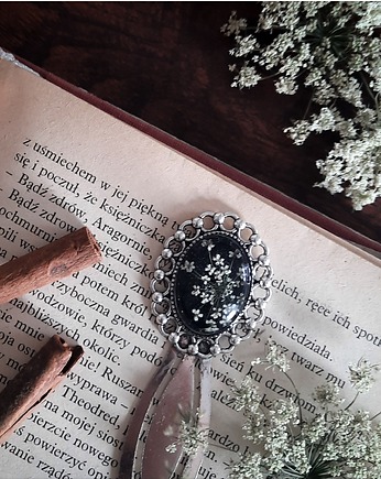 Zakładka z dziką marchwią, owal, Figa handmade accessories