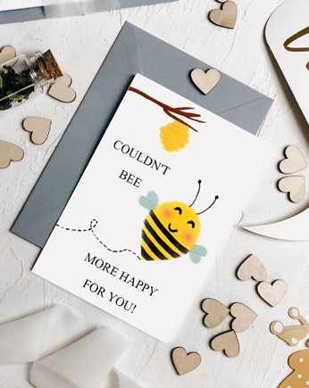 Pszczoła - kartka z życzeniami na ślub, Design Your Wedding