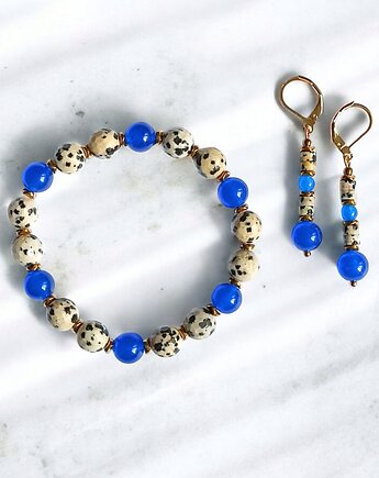 RAZEM TANIEJ! jasper collection : bransoletka i kolczyki : jaspis & jadeit, kaktusia