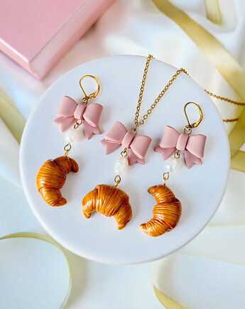 Romantyczny komplet z kokardkami i rogalikami, Lemon Lovely