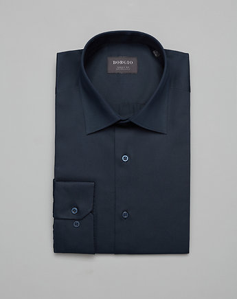 Koszula męska simeria 00382 granatowy classic fit, BORGIO